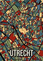 Utrecht Aardetint Stadskaart Plattegrond Kaart