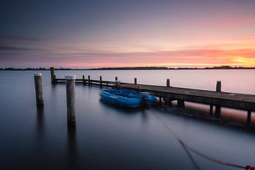 Sonnenuntergang Oldambtmeer Blauwestad von Rick Goede