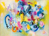 Springtime Lovebugs - Voorjaarssfeer in abstract schilderij van Qeimoy thumbnail