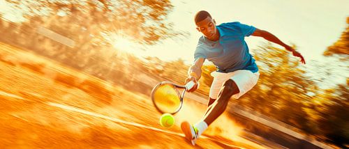Tennissers in actie