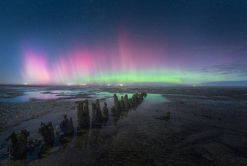 Die seltenen Nordlichter in Den Oever
