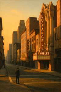 Theater in der Innenstadt von Los Angeles: Broadway District bei Sonnenuntergang