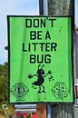 Don't be a litter bug grünes Straßenschild Abfall Belize von My Footprints Miniaturansicht