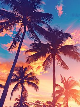 Tropical palm trees