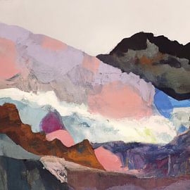 Abstract landschap in kleur van Studio Allee