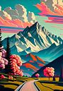 Vue sur les Alpes - Pop Art par drdigitaldesign Aperçu