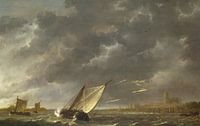The Maas at Dordrecht in a Storm, Aelbert Cuyp by Masterful Masters thumbnail