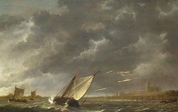 De Maas bij Dordrecht in een storm, Aelbert Cuyp