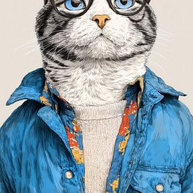 Hipster Cat 20 by JBJart Justyna Jaszke