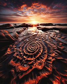 Sunset by the sea
