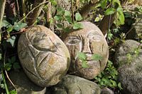 Faces made of stone
