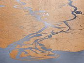 Havenkaart Rotterdam - papier op staal van Frans Blok - foto's, kunst en andere wanddecoratie thumbnail