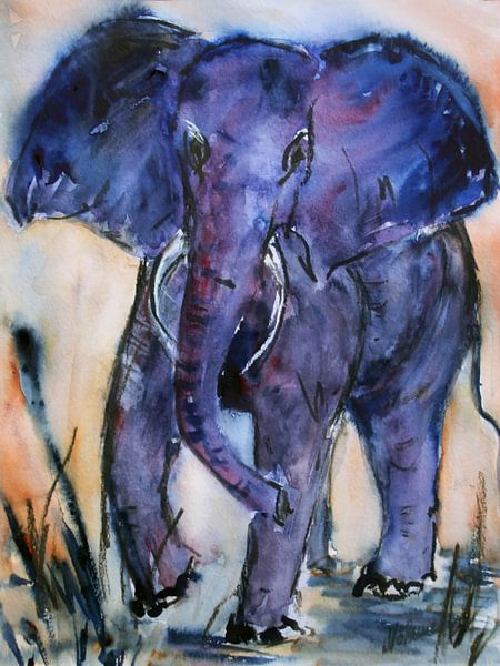 Blauer Elefant von Christine Nöhmeier