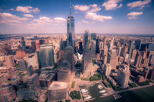 Skyline van Lower Manhattan in New York City