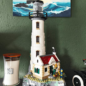Photo de nos clients: Phare en mer par On Your Wall, sur alu-Dibond