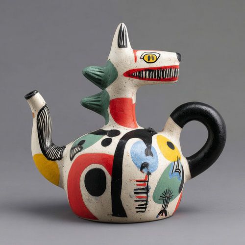 Patterned Porcelain Teapot