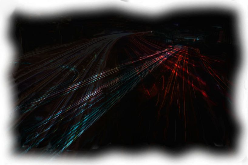 Abstract Lijnenspel van Maurice Dawson