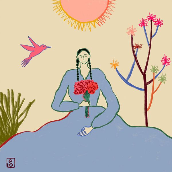 Étreinte de la fleur sereine par Sandra Poliakov