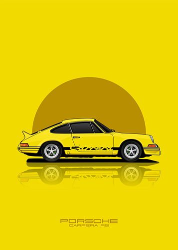 Kunstauto PORSCHE CARRERA RS Geel