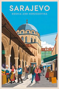 Sarajevo, Bosnië en Herzegovina. van Poster Art Shop