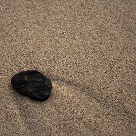 Angeschwemmter Stein im Sand von Chrissy Bril