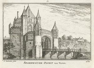 Abraham Rademaker, Ansicht des Amsterdamse Poort in Haarlem, 1680