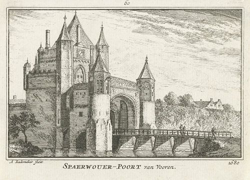 Abraham Rademaker, Gezicht op de Amsterdamse Poort te Haarlem, 1680
