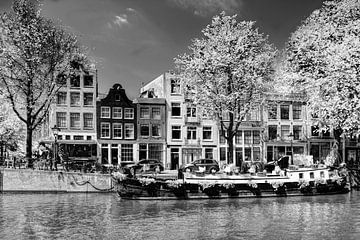 Prinsengracht Jordaan Amsterdam Nederland Zwart-Wit van Hendrik-Jan Kornelis