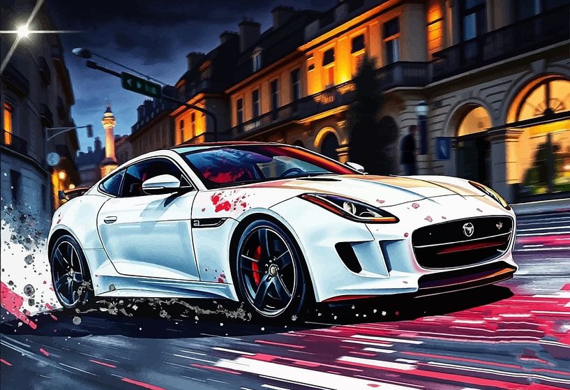 Jaguar F-Type – Speeding in European City by MIROKKU
