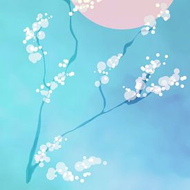 Blütenzweig in Pastelltönen von Caroline Drijber