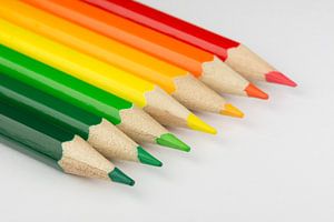 Conceptuele kleurpotloden als energielabel kleuren