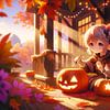 Halloween-Vorbereitungen im Anime-Stil von artefacti