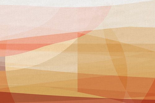 Kleurrijke abstracte vormen. Landschap in pasteltinten