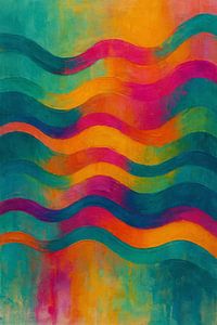 Abstrakte Impulslinien - Warm Surge