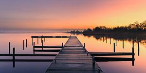 Lever de soleil sur le lac Leekster sur Henk Meijer Photography