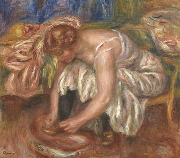 Frau bindet sich den Schuh, Pierre-Auguste Renoir