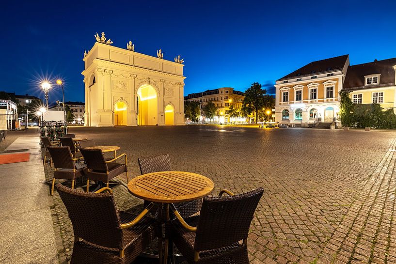 Potsdam Brandenburger Tor zur blauen Stunde von Frank Herrmann