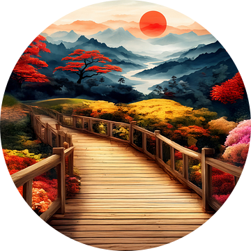 schilderachtig japans landschap