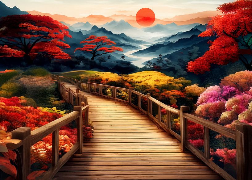 picturesque japanese landscape by Egon Zitter