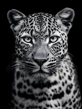 Leopard - elegance and focus in black and white