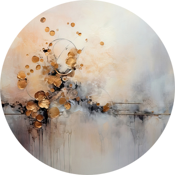 Abstract schilderij - mist en wolken -A6 van Joriali abstract en digitale kunst