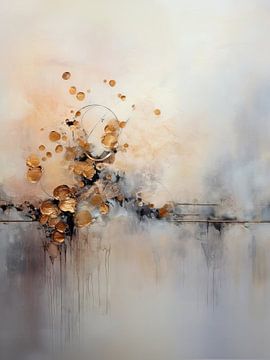 Abstract schilderij - mist en wolken -A6 van Joriali