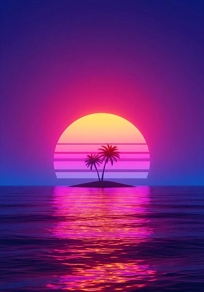 Neon Sunset Dreams by Ajaba Nature