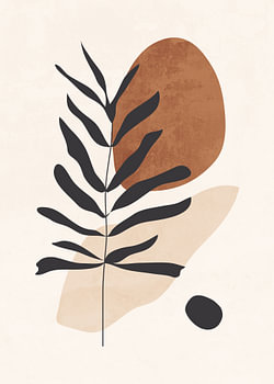 Abstrakte Kunst Minimal Pflanze 12