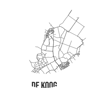 De Koog (Noord-Holland) | Landkaart | Zwart-wit van Rezona