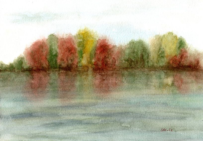 Autumn at the lake by Sandra Steinke