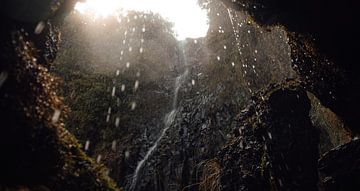 Hidden waterfall in Madeira (Portugal)