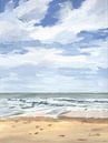 Loop op het strand II, Pamela Munger van Wild Apple thumbnail