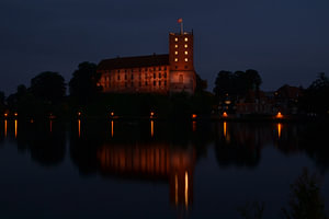 koldinghus in Kolding denemarken in de nacht