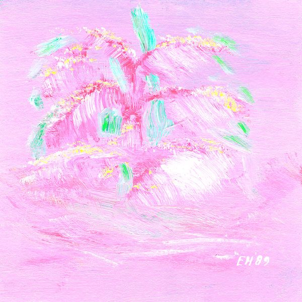 EH PAINTING ART 1989 #0473 Palm Tree Softone von Willem Hartgers